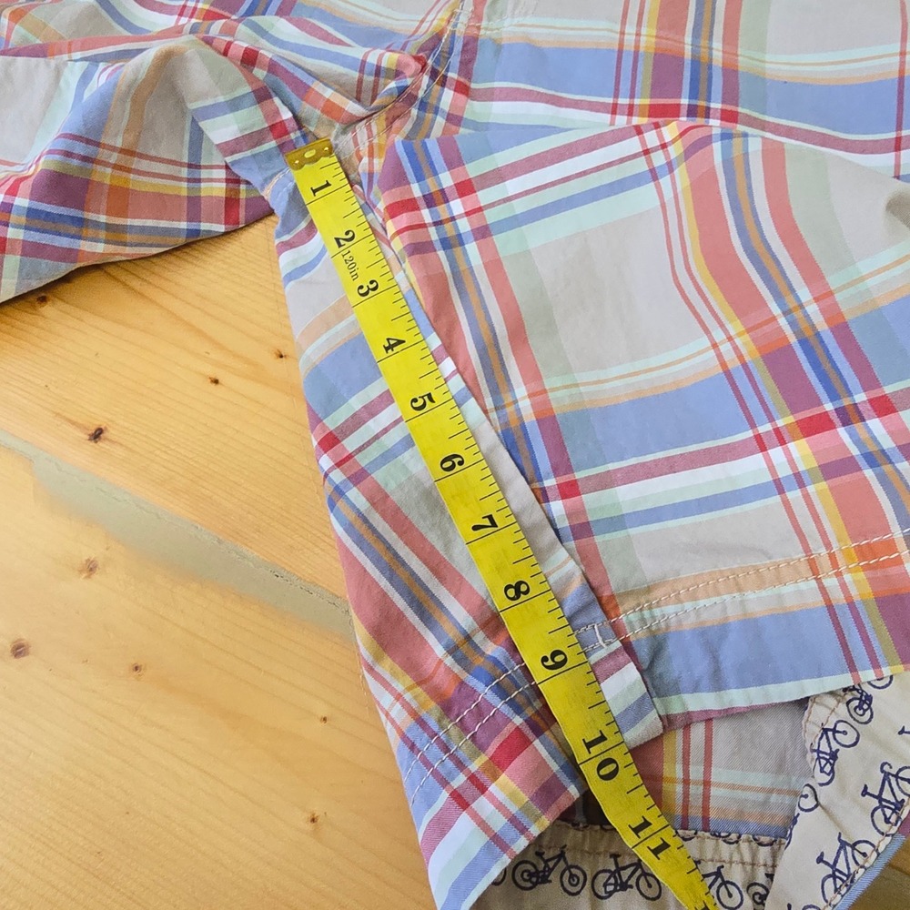 Robert Graham Plaid Shorts Mens 36 Multicolor Bicycle Trim Preppy Summer Casual - Picture 13 of 15